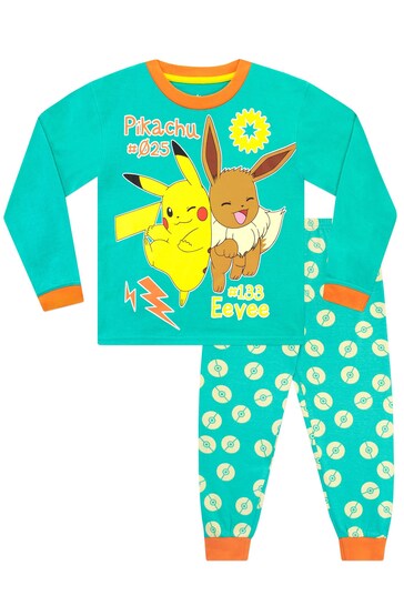 Character Green Pikachu Long Sleeve Pyjamas