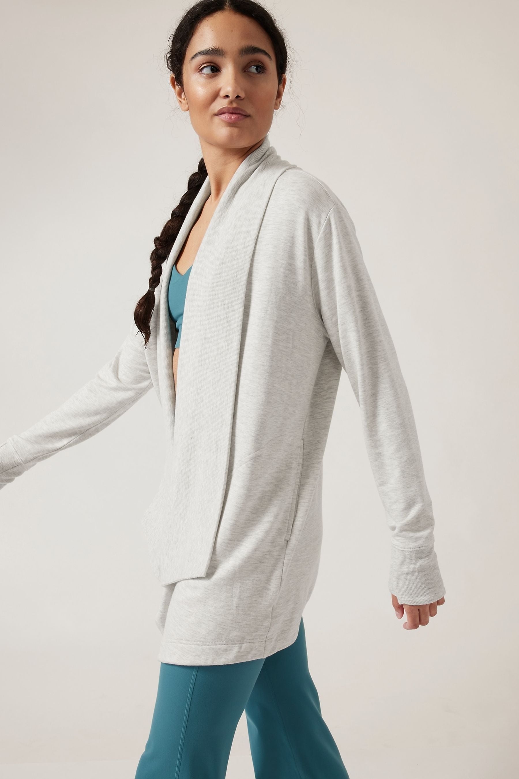 Long wrap cardigan on sale