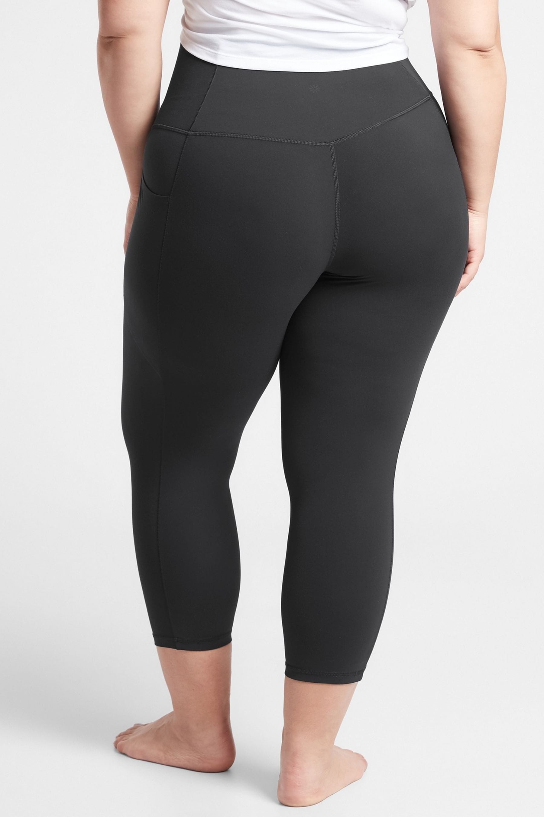 Buy Athleta Black Salutation High Rise Capri Leggings from the