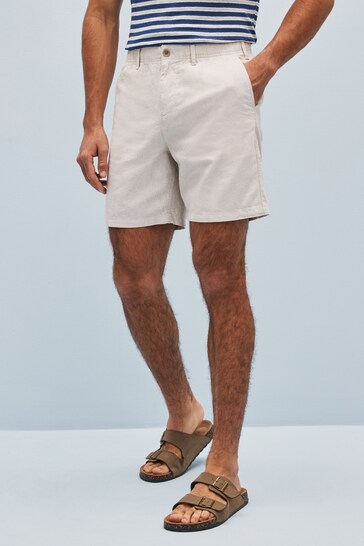 Gap Beige 7" Linen Cotton Shorts
