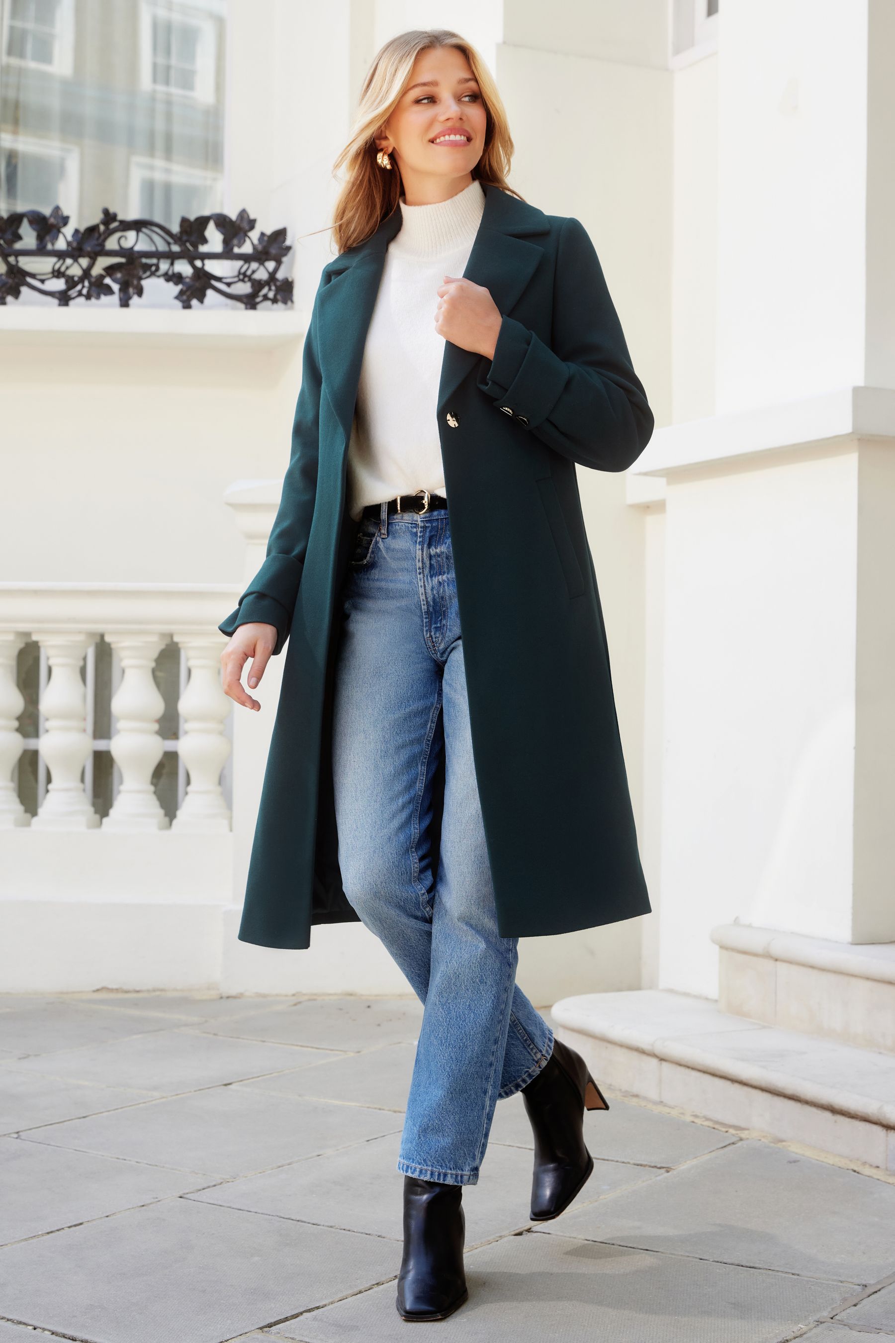 Teal coat next shop
