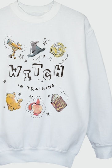 Brands In WHITE Harry Potter Witch In Training Girls White Sweatshirt