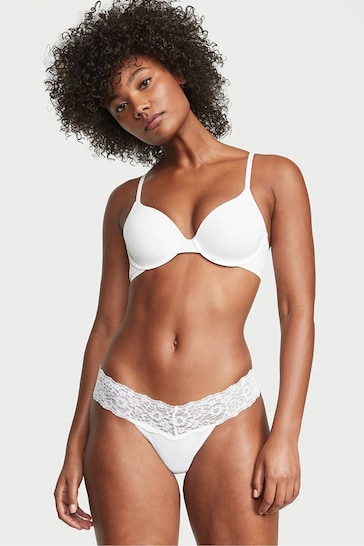 Victoria's Secret White Lace Waist Thong Knickers