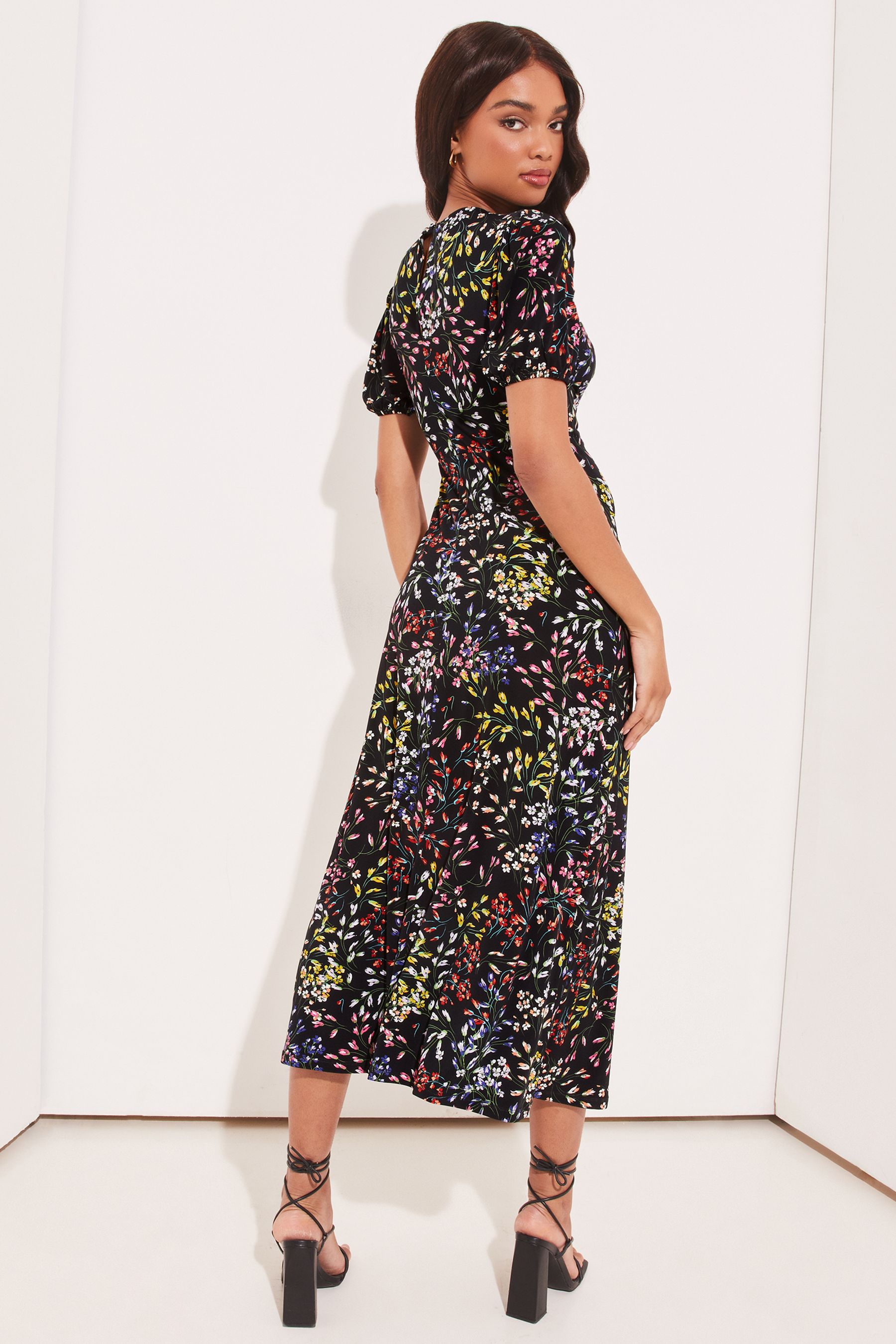 Lipsy black 2025 floral dress
