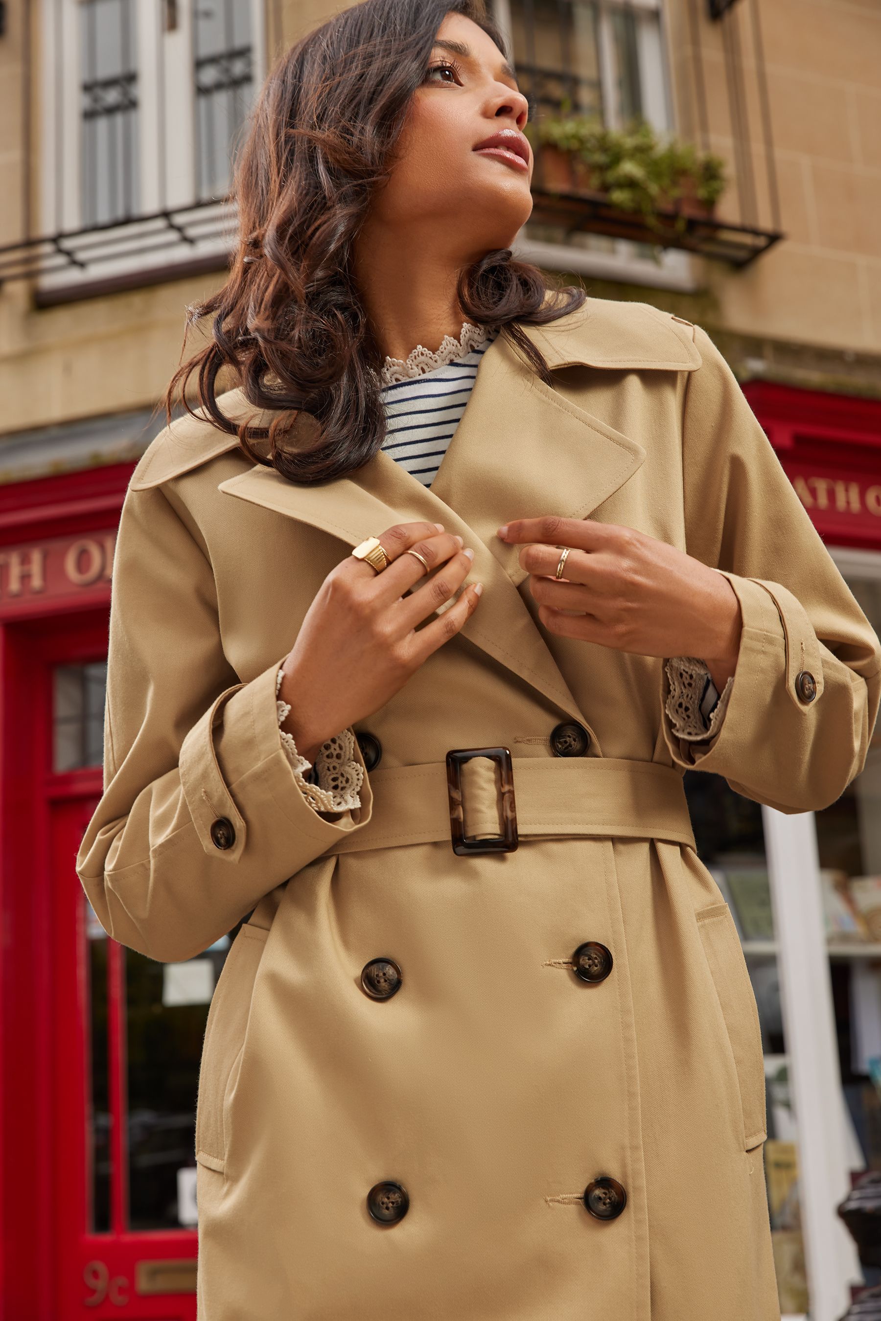 Belted trench coat best sale womens
