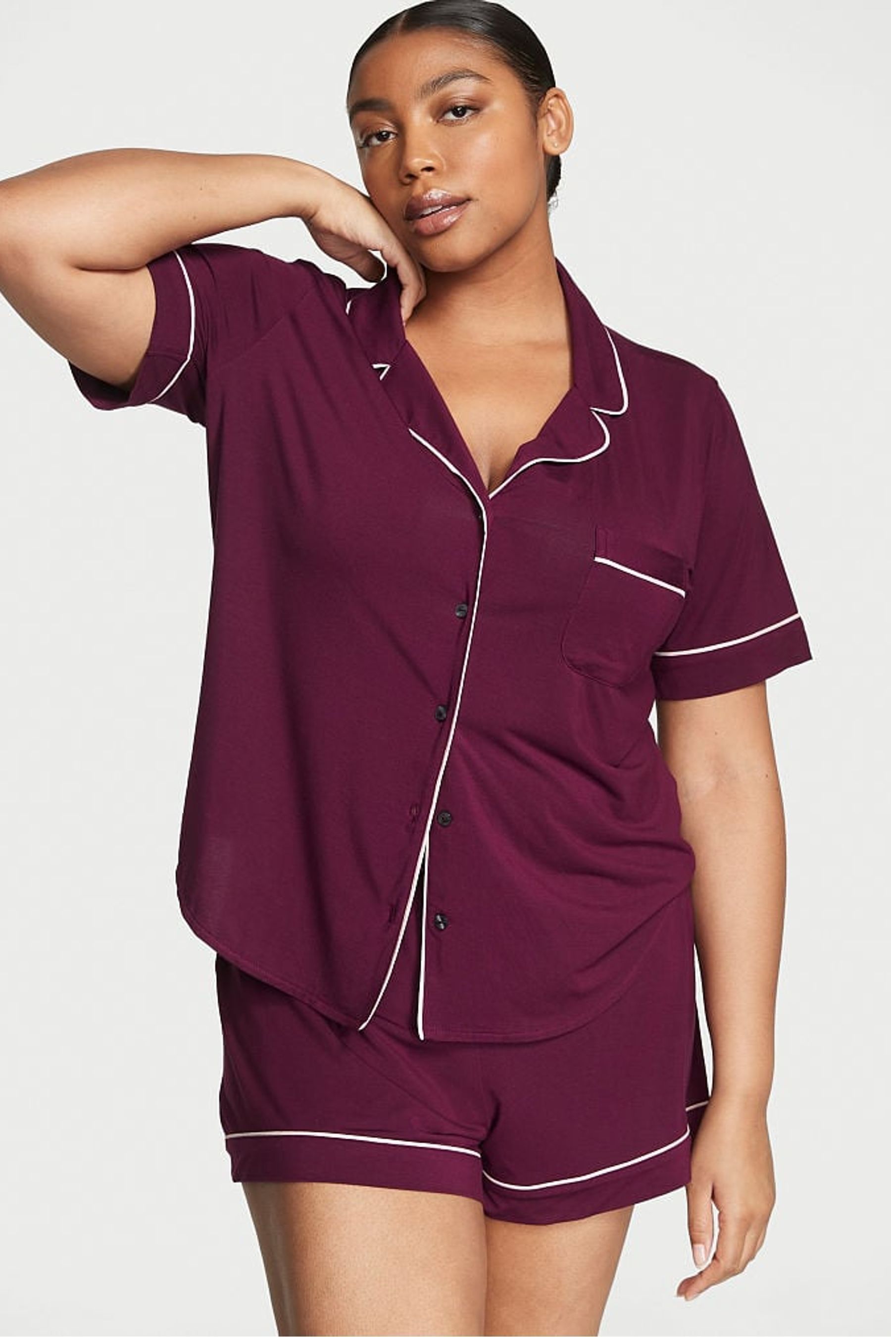 Buy Victoria s Secret Red Kir Modal Short Pyjama Set from the Next UK online shop