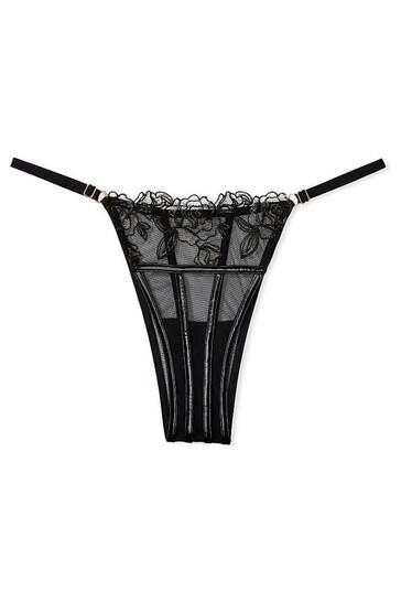 Buy Victoria's Secret Black Patent Leather Brazilian Knickers from the ...
