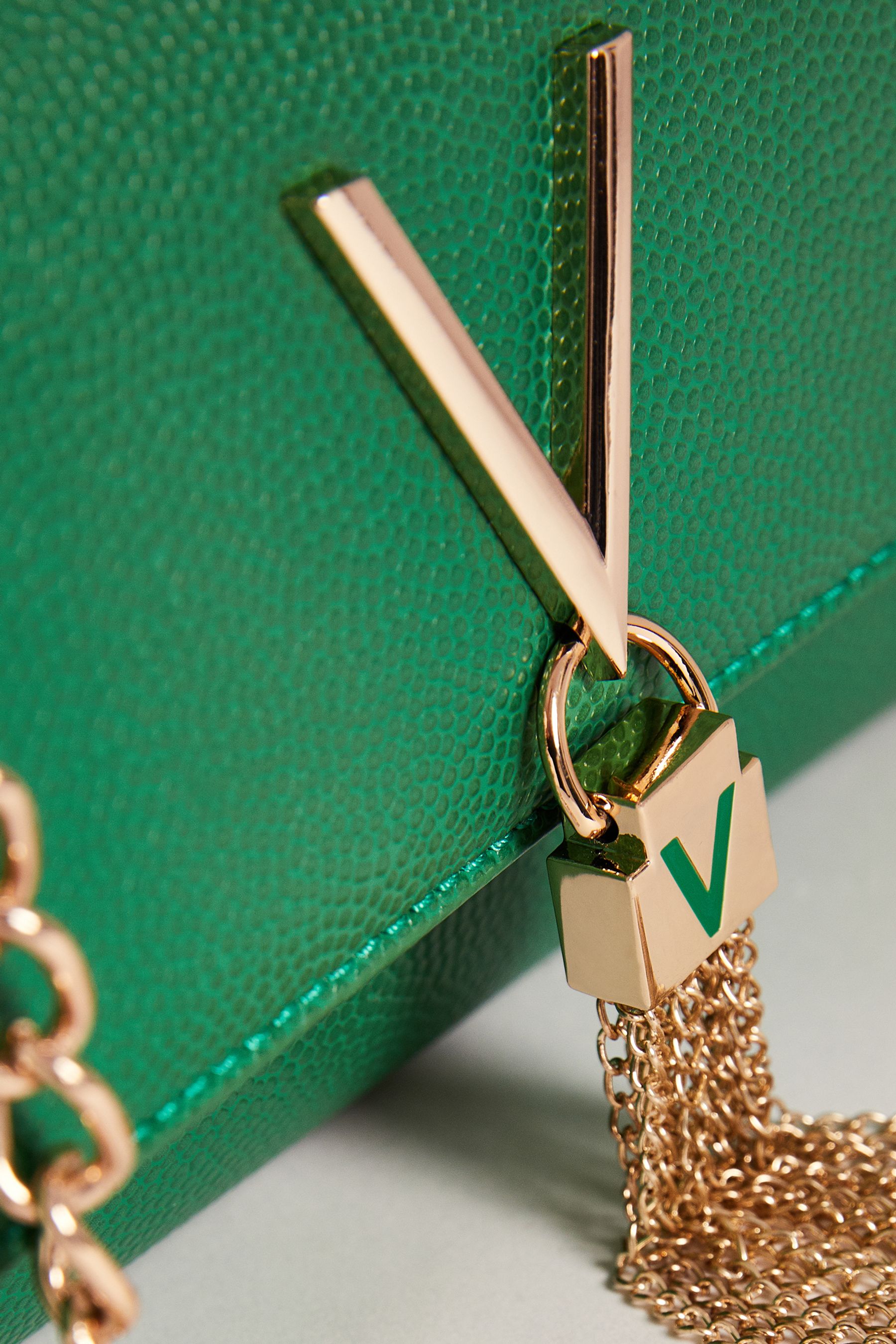 Valentino Bags Green Divina Crossbody Tassel Bag