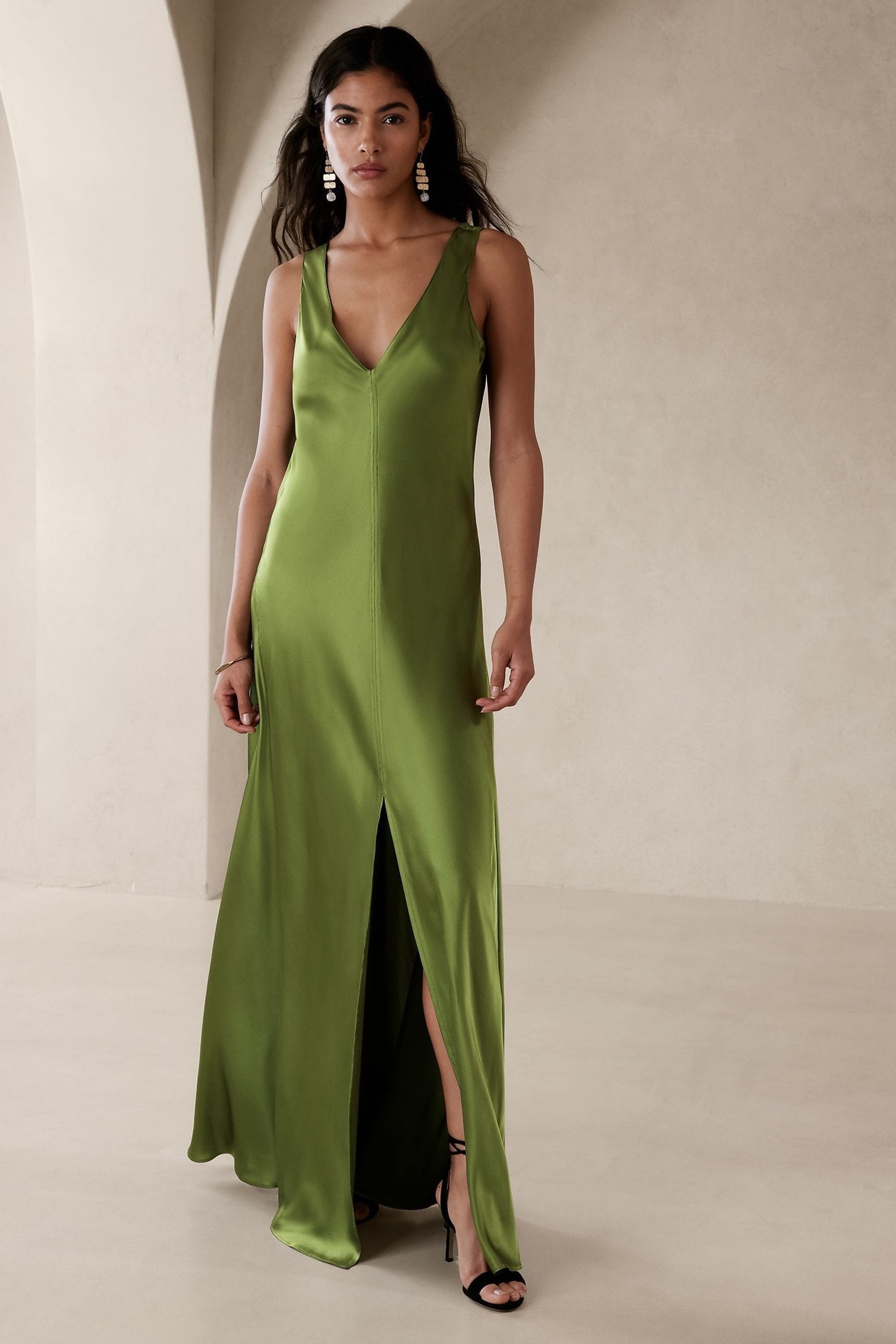 Banana republic pink silk dress discount