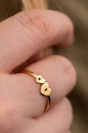 Personalised Heart Open Ring by Posh Totty
