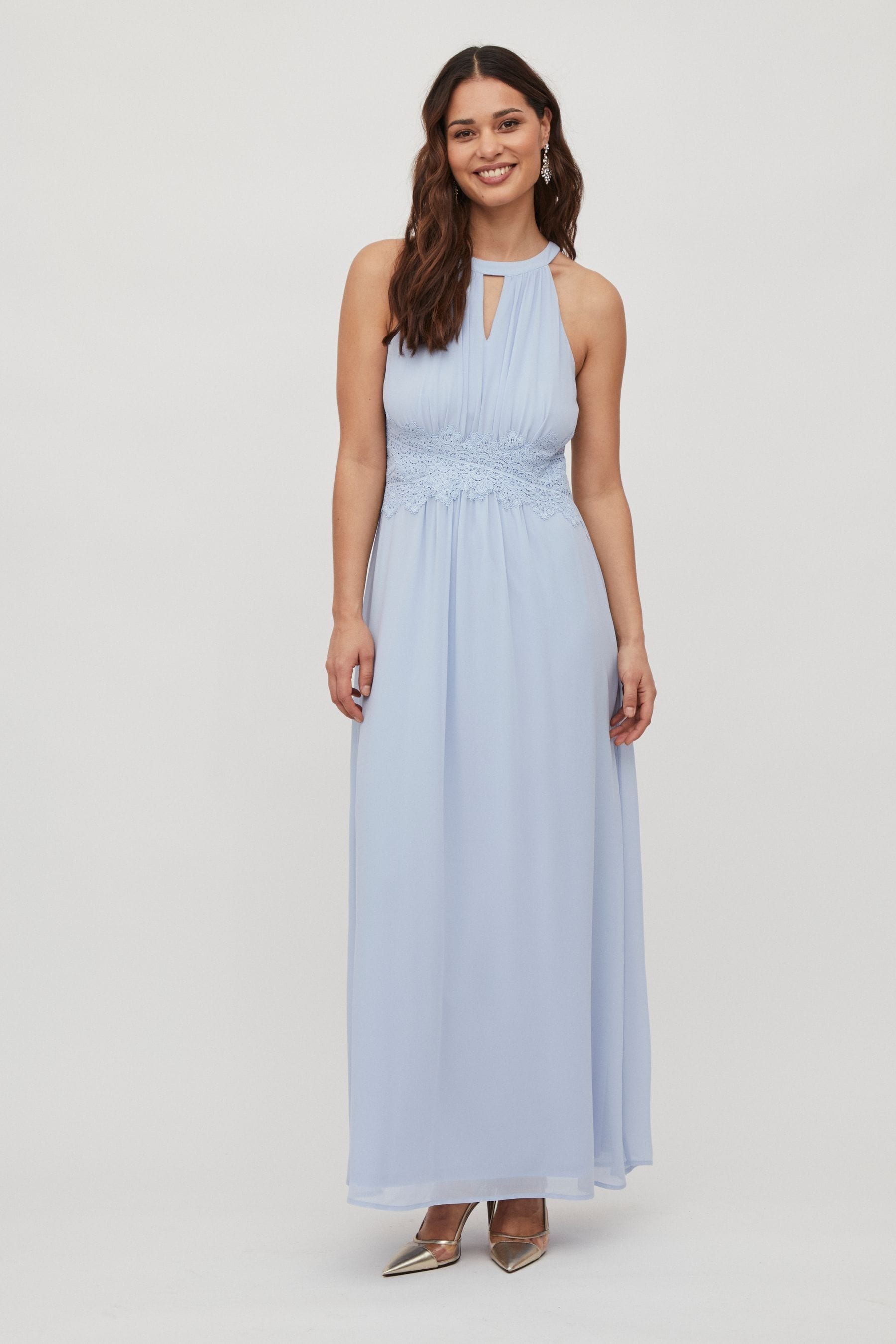 Light blue sales halter dress