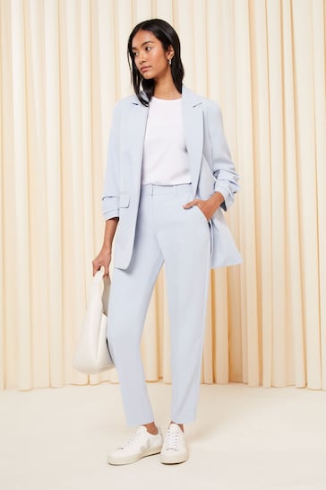 Friends Like These Pastel Blue Tailored Ankle Grazer Trousers