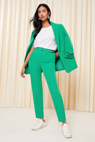 Friends Like These Jade Green Green Tailored Ankle Grazer Trousers