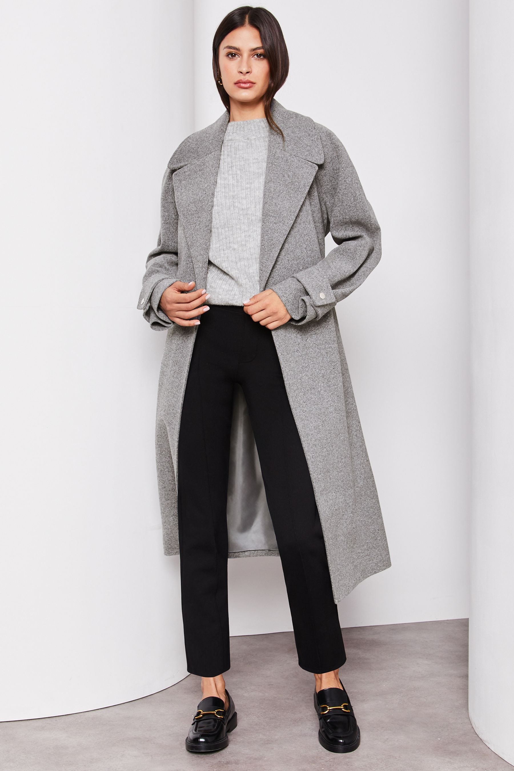 Lipsy grey sales wrap coat