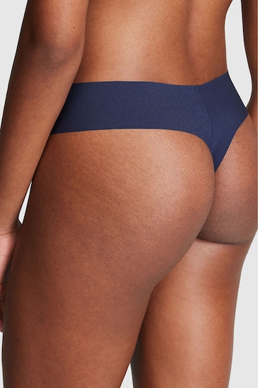 Victoria's Secret PINK Midnight Navy Blue No Show Thong Knickers