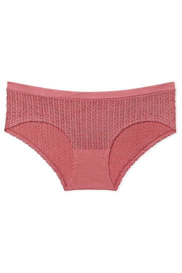 Victoria's Secret PINK Soft Begonia Pink Cable Knit Seamless Hipster Knickers