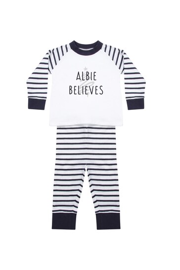 Navy Believe Chistmas Pyjamas by The Gift Collective