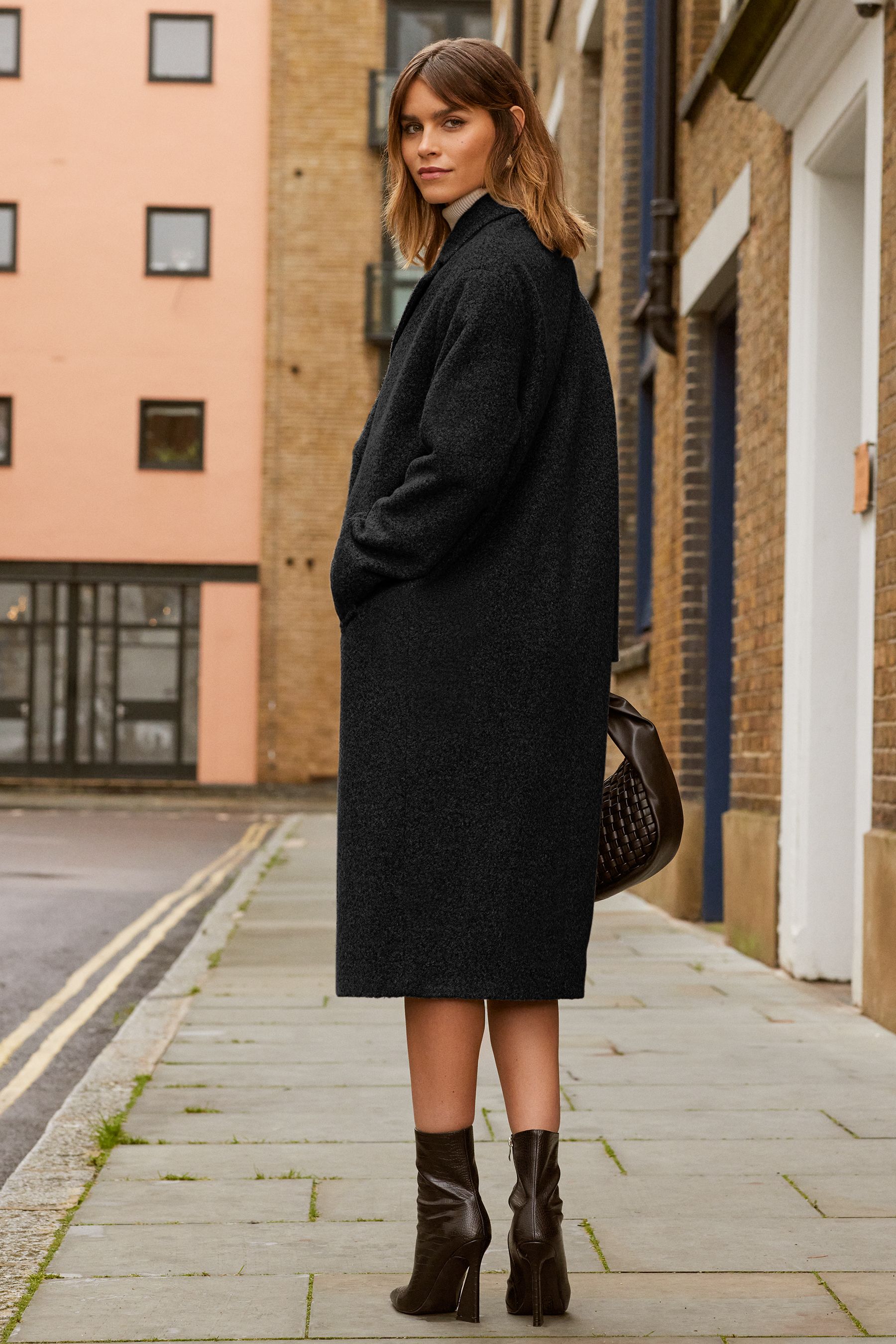 Petite long black coat new arrivals