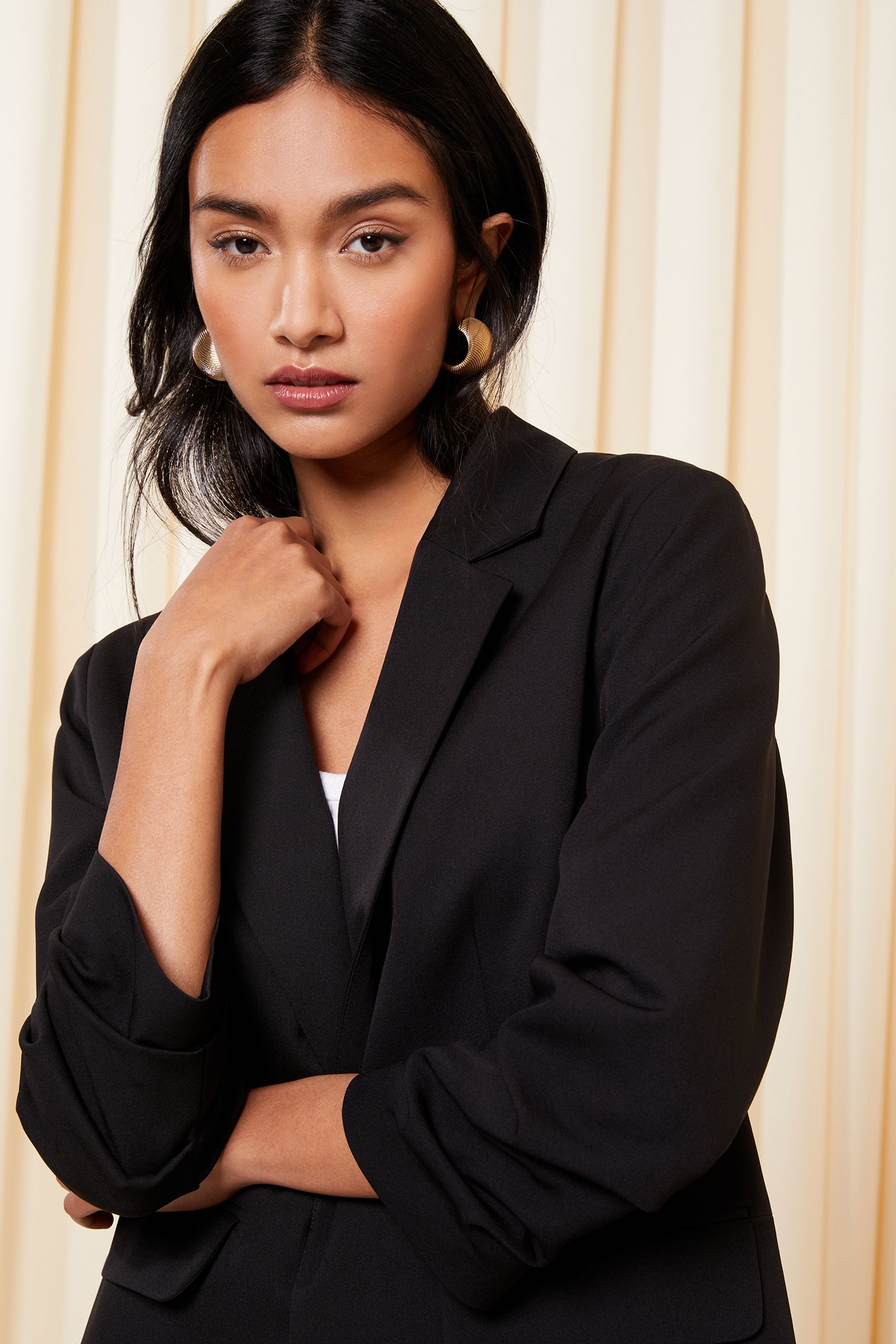 Ladies black edge to edge jacket store