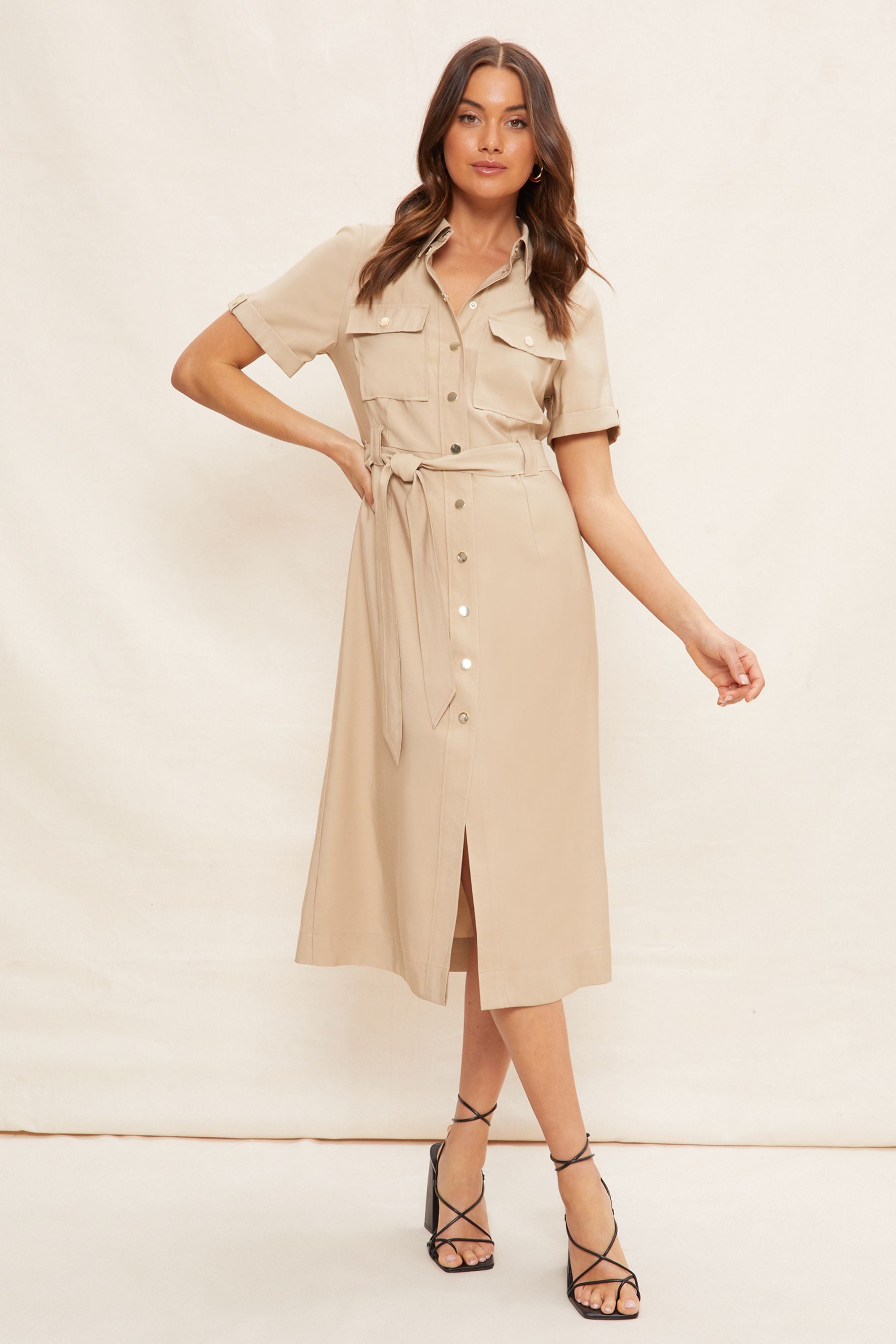Camel utility shirt hotsell dress