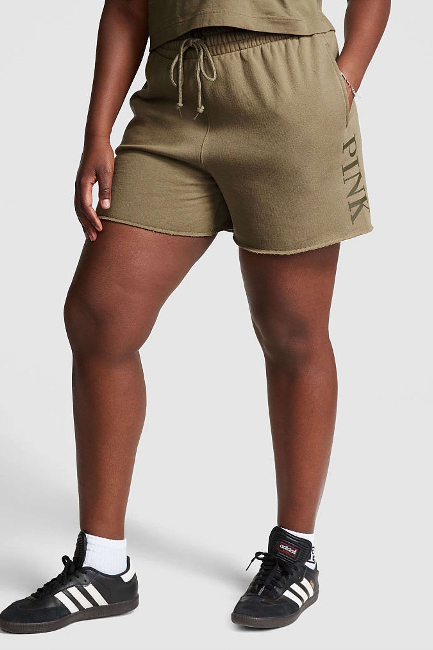 Olive green hot sale sweat shorts