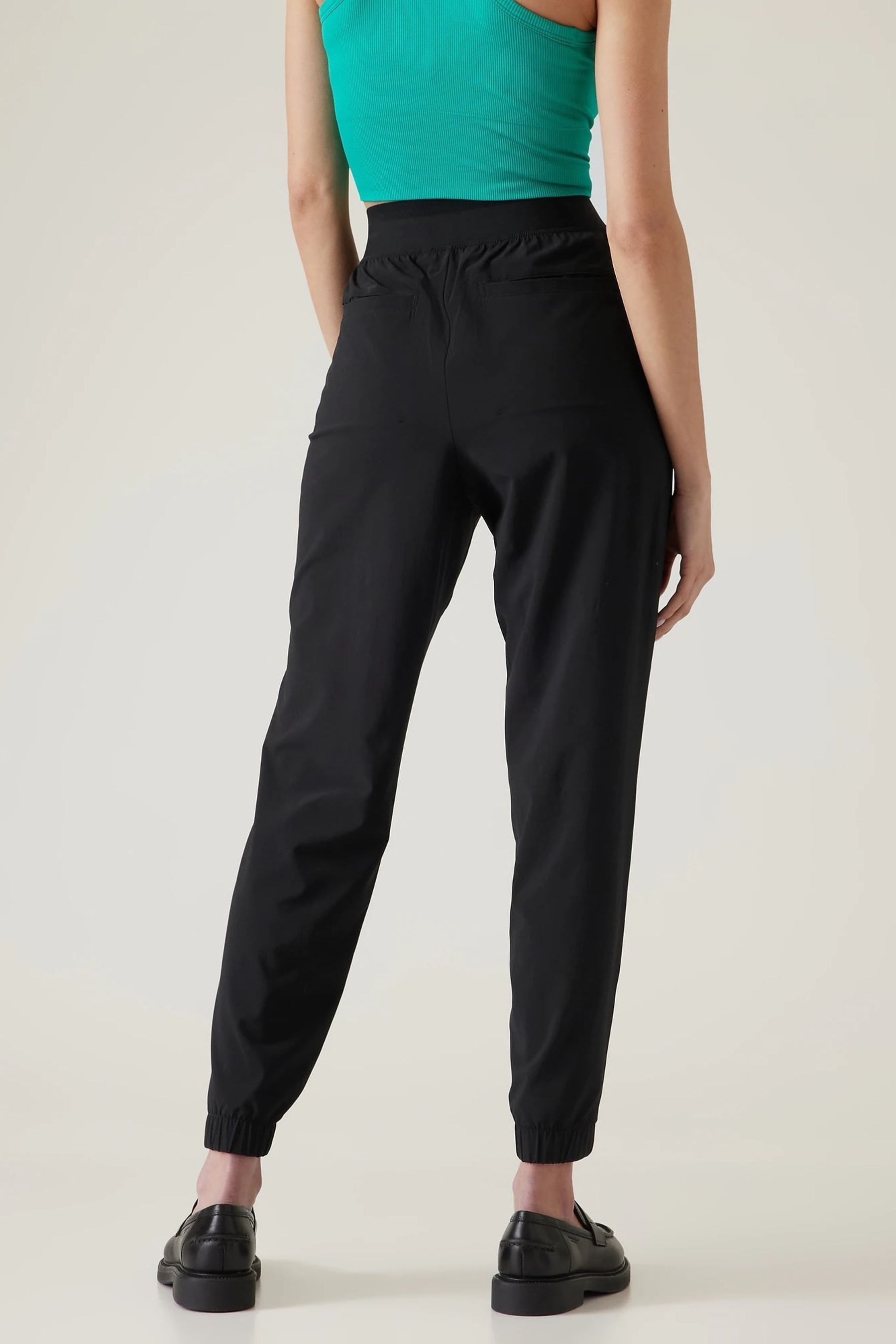 Women's black cropped joggers best sale