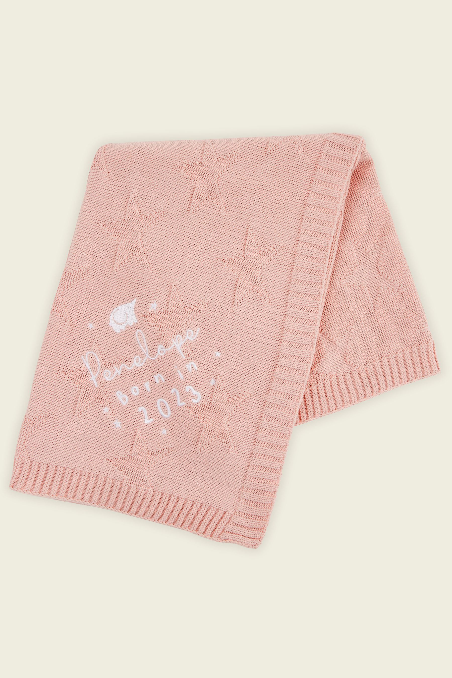 Personalised Born in 2023 Jacquard Star Blanket by My First Years