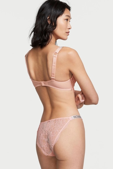 Victoria's Secret Purest Pink Shine Strap Lace Bikini Knickers