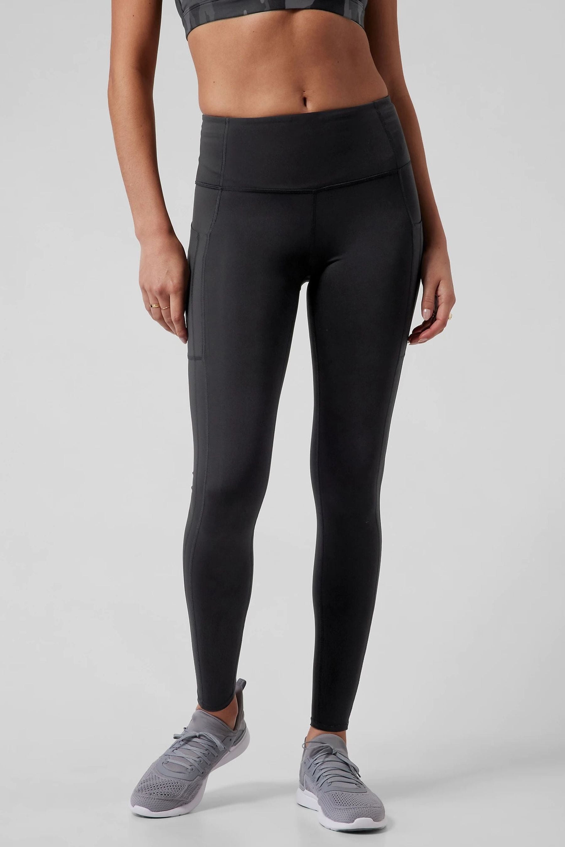 Athleta Black Full Length Saluation High Waisted Pocket Leggings