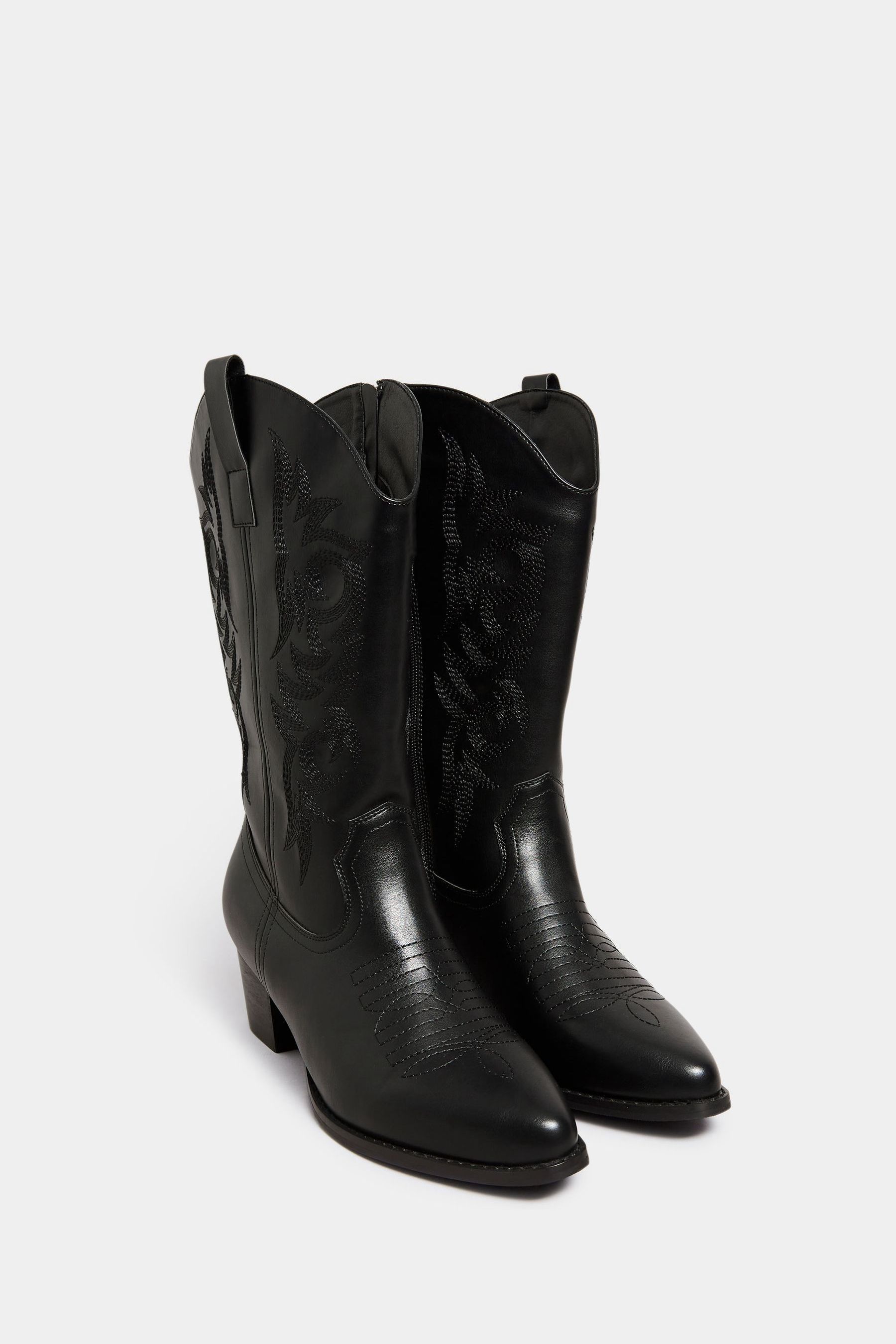 Wide calf store black cowboy boots