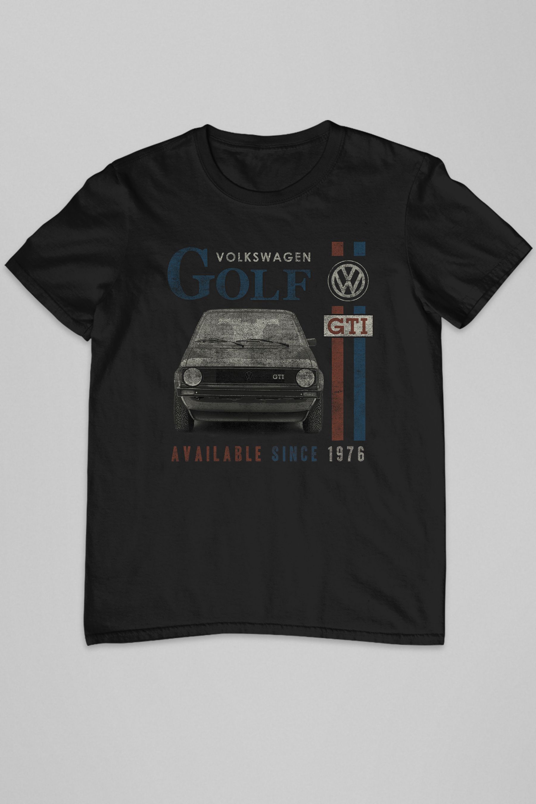 Buy All Every Black Volkswagen Golf GTI Racing Distressed Men s