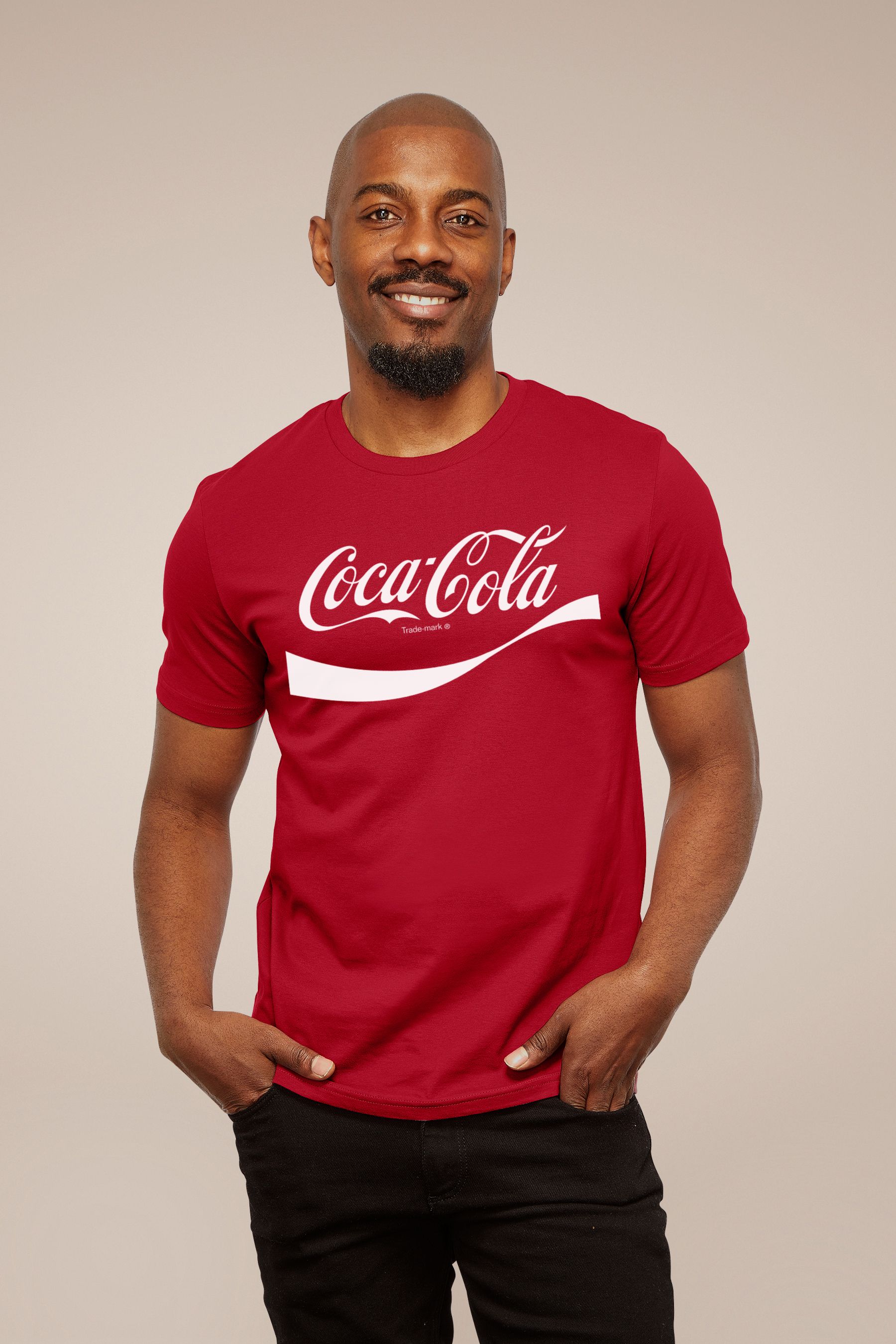All Every Cherry Red Coca Cola Logo Swoosh Men s T Shirt