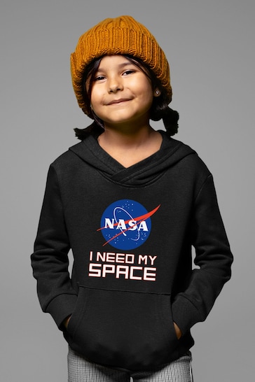 All + Every Black NASA I Need My Space Kids Hooded Sweatshirt
