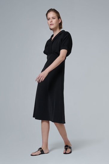 leem Black Batwing Sleeve Maxi Dress