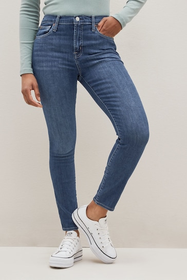Gap Mid Wash Blue High Waisted Skinny Fit Jeans