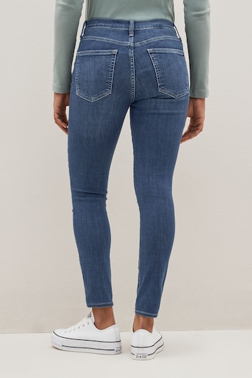 Gap Mid Indigo Stretch High Waisted True Skinny Jeans