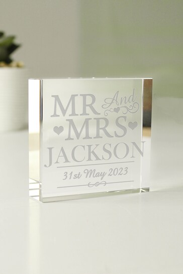 Personalised Mr & Mrs Crystal Token by PMC