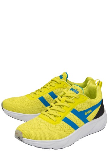Gola Yellow Men's Typhoon RMD Mesh Lace-Up Running race Trainers