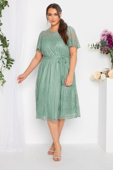 Yours Curve Green London Lace Dress