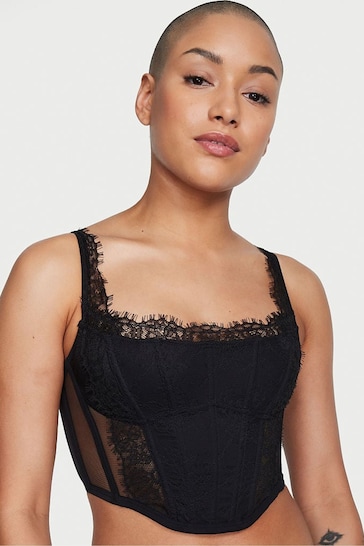 Buy Victoria's Secret Black Lace Corset Corset Top from the Next UK online  shop