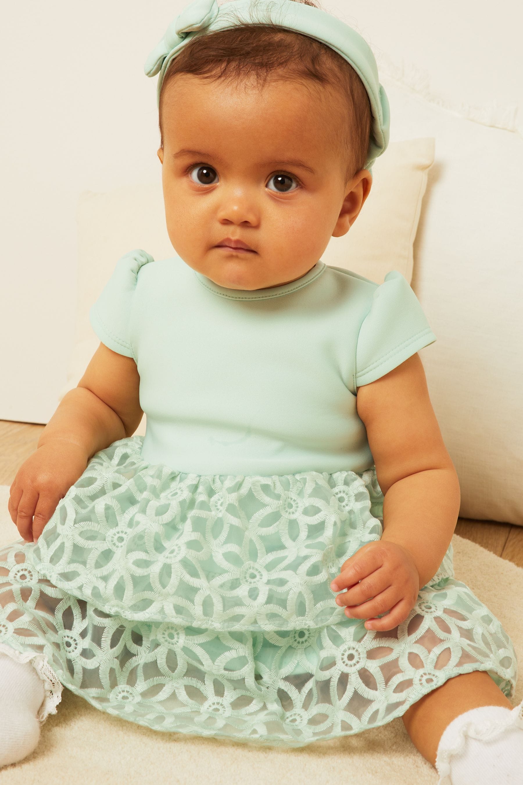 Newborn clearance green dress