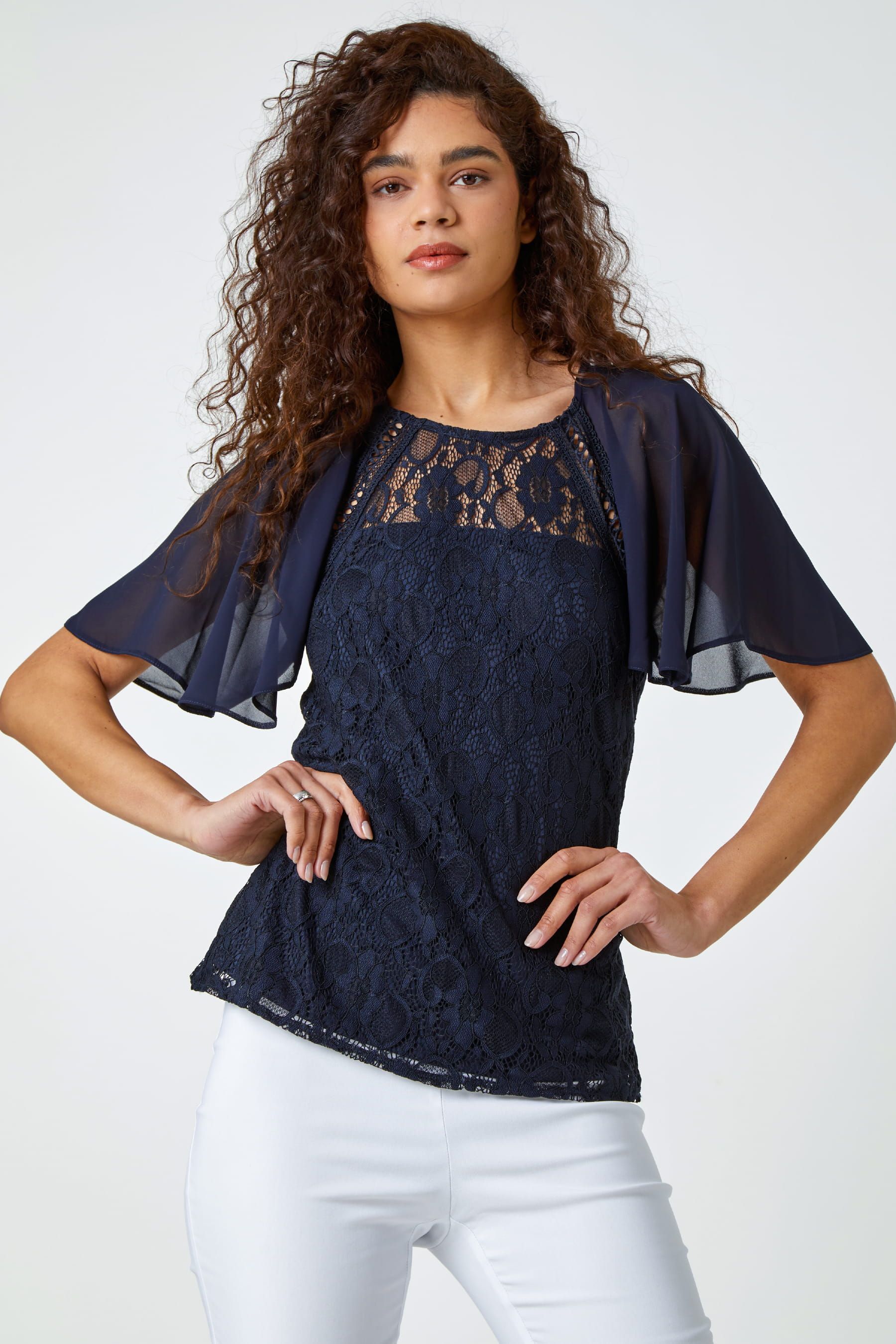 Chiffon shell top cheap