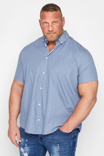 BadRhino Big & Tall Blue Poplin Shirt