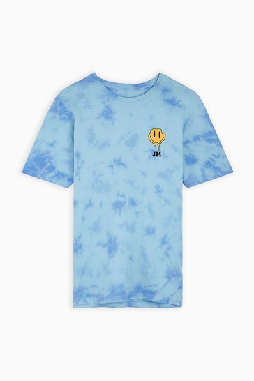 Personalised Smiley Tie Dye T-Shirt For Men by Dollymix