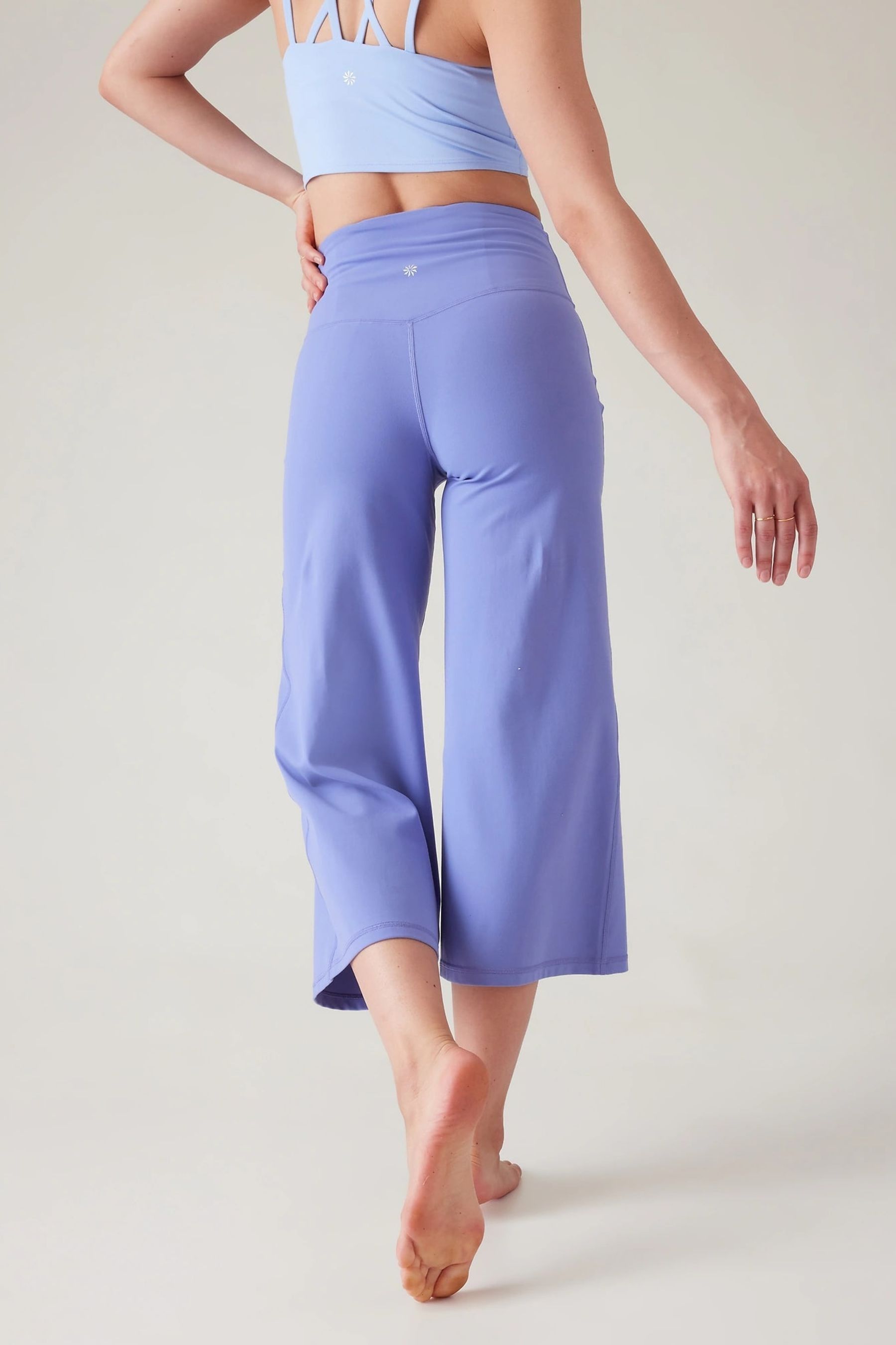 Buy Athleta Blue Elation Wide Crop Trouser from the Next UK online