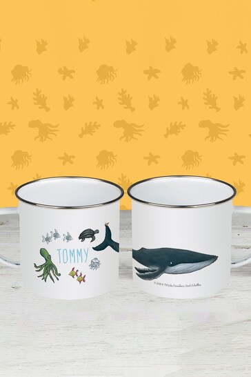 Personalised This is the sea so wild and free Enamel Mug by Star Editions