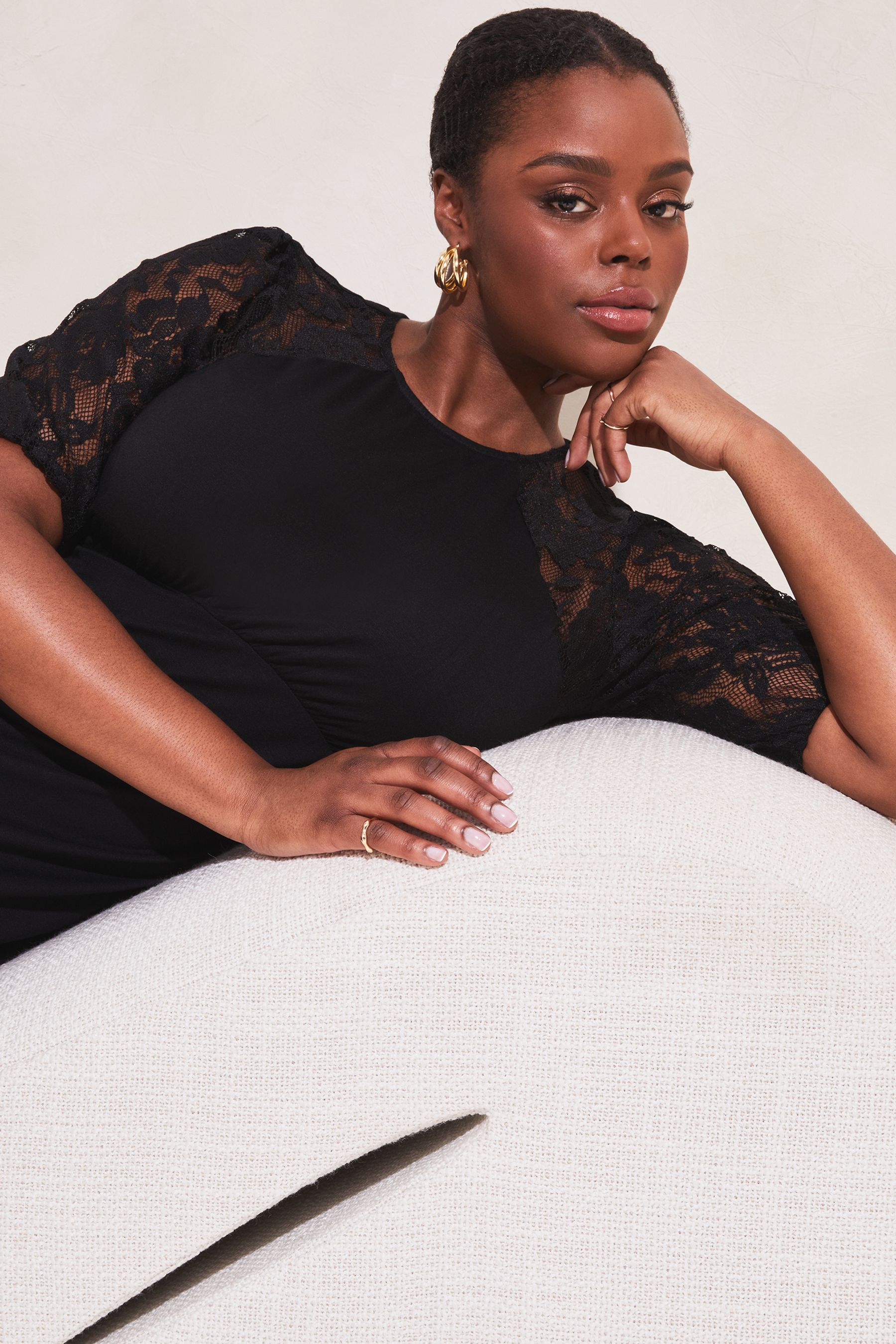 Lipsy black on sale lace tops