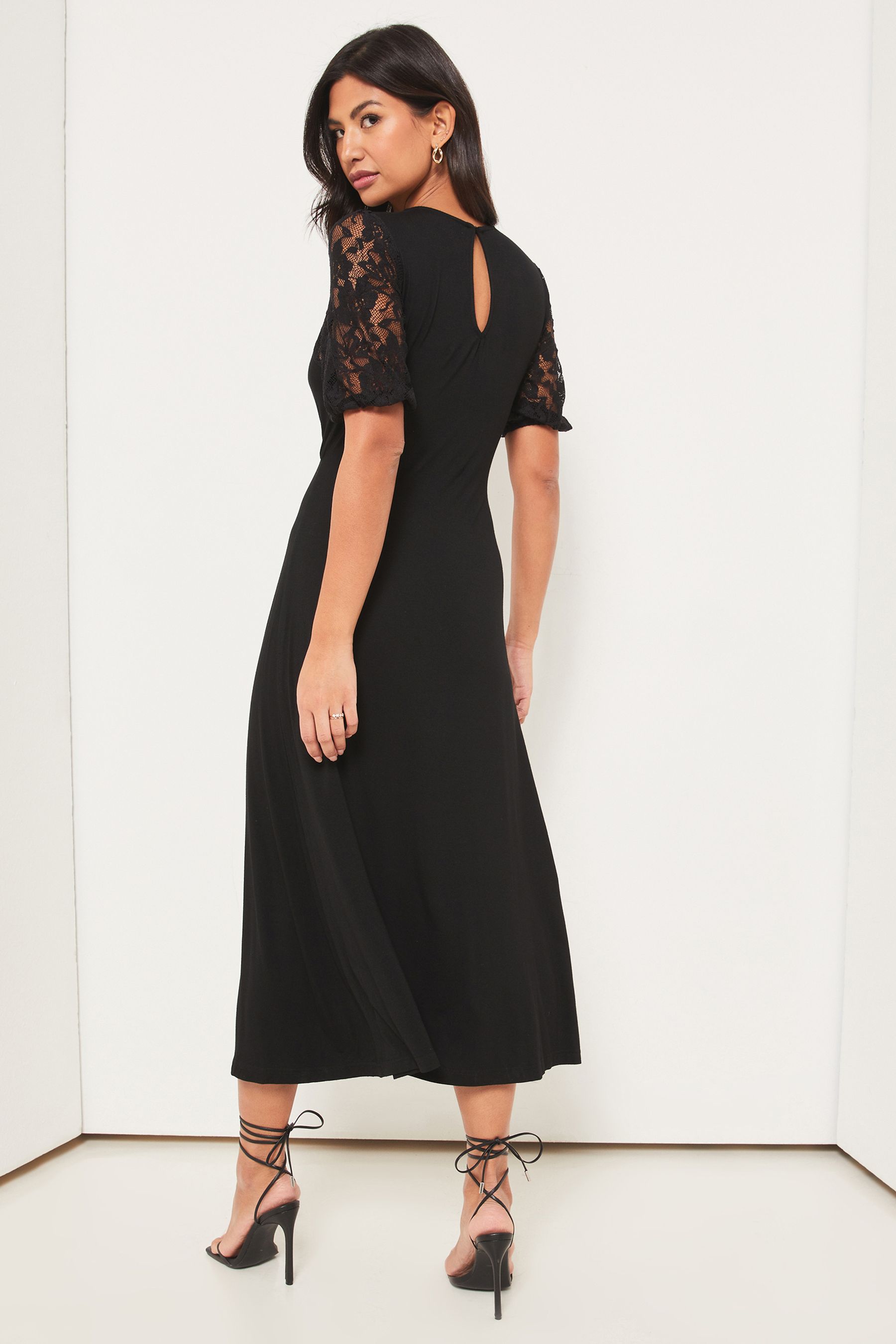 Next black top midi dress