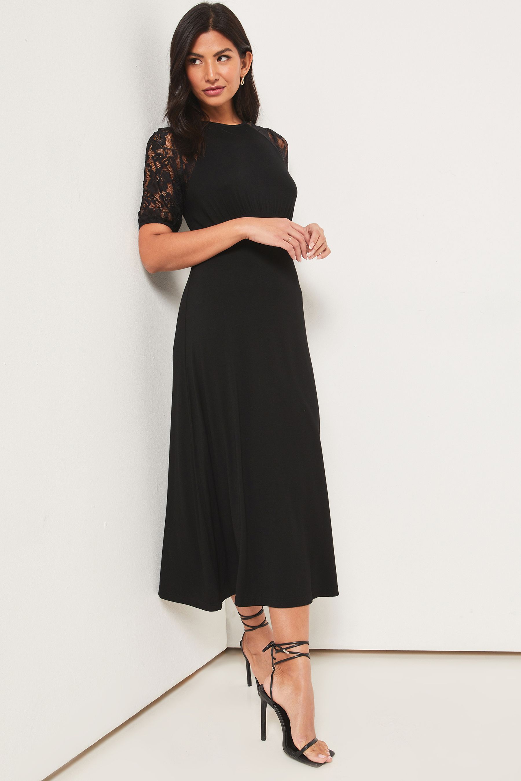 Short sleeve midi dress uk top