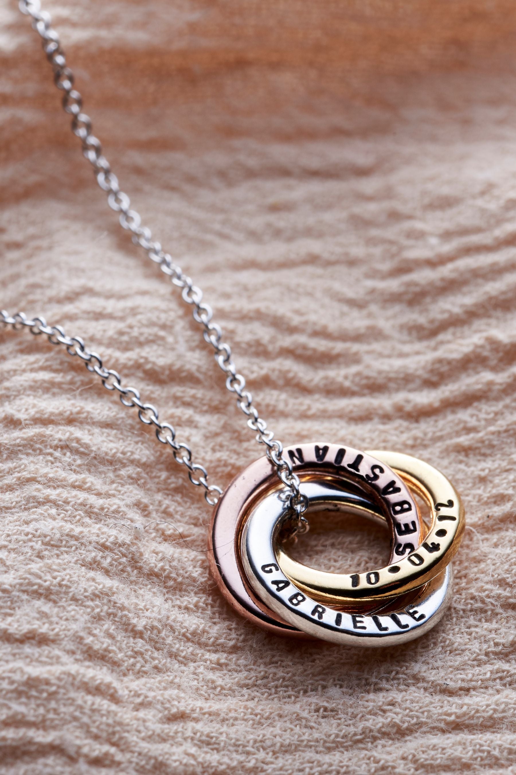 Personalised mixed gold new arrivals russian ring necklace